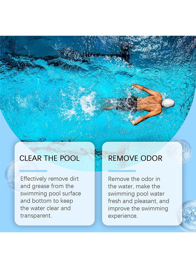 MOONSPRY Pool Cleaning Tablets For Crystal Clear Water, Pool Clarifier, Clears Dull, Hazy Or Cloudy Wate Eliminate Odors, Reduces Cloudiness, Enhances Filter Performance, Fast Acting, Maintain Water Quality Balance, 100g - Image 4