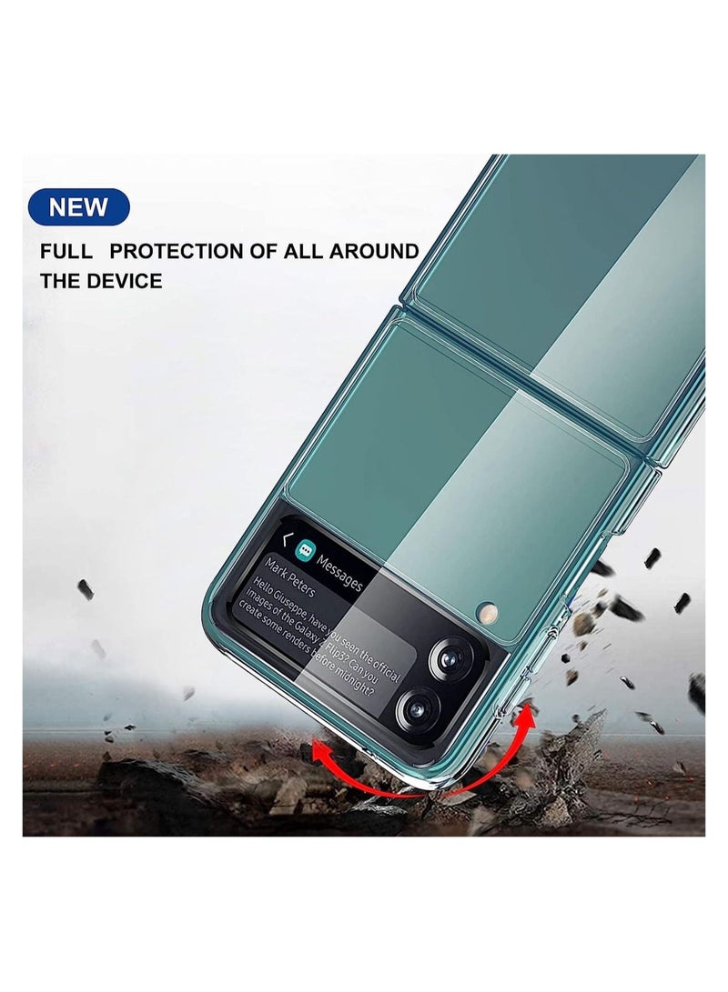 ELTRAZONE Case for Samsung Galaxy Z Flip3, Crystal Clear Hard PC Anti-Scratch Protective Case, Cell Phone Cover Cases for Samsung Galaxy Z Flip 3 5G - Image 2