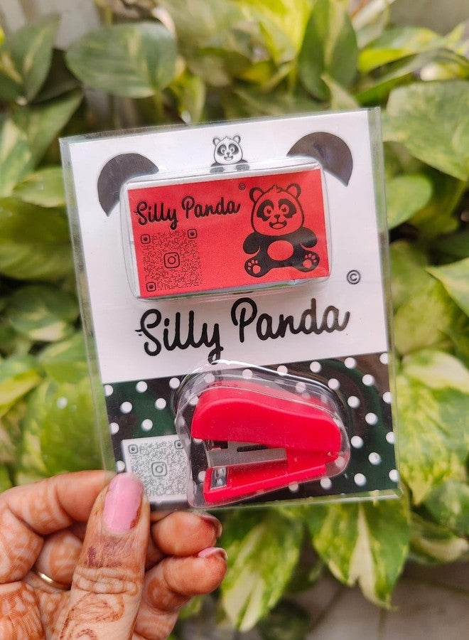 Silly Panda Mini Stapler | Assorted Colours | Free Staple Pins | Mini Stapler - Image 2