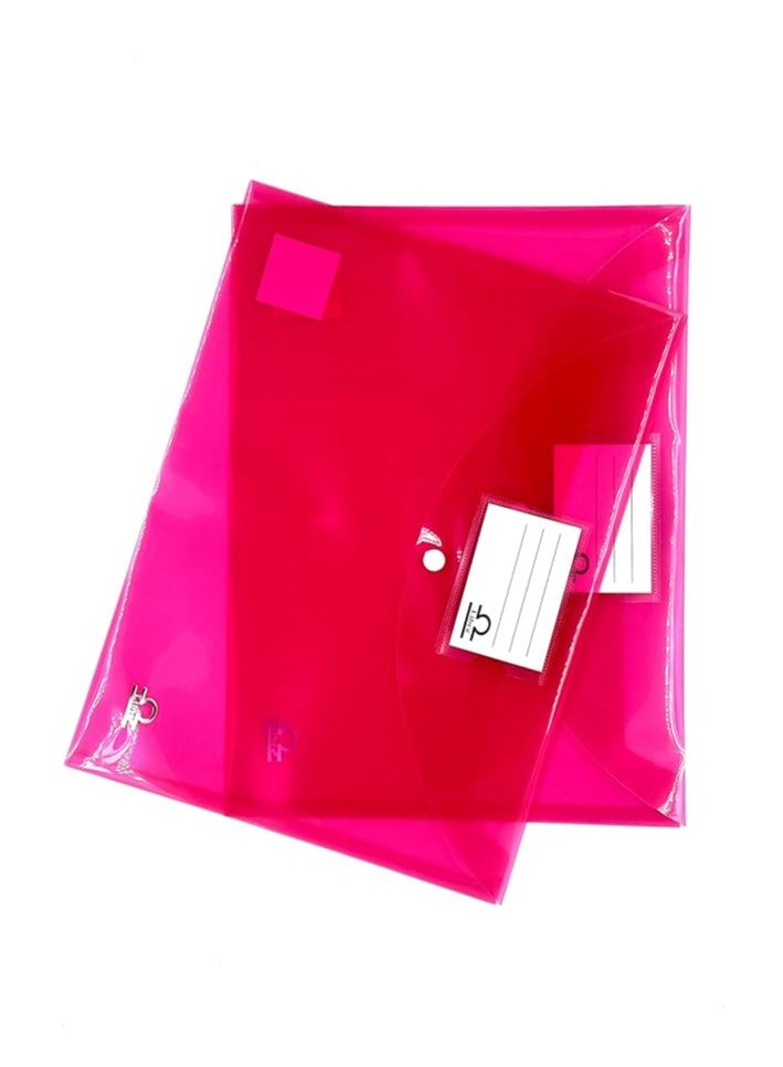 Libra Envelope Button Bag - Assorted Colours | Foolscap Size 200 Micron | Durable, Lightweight, and Secure Document Storage | Ideal for Office, Home, and Travel Organization  - Image 4