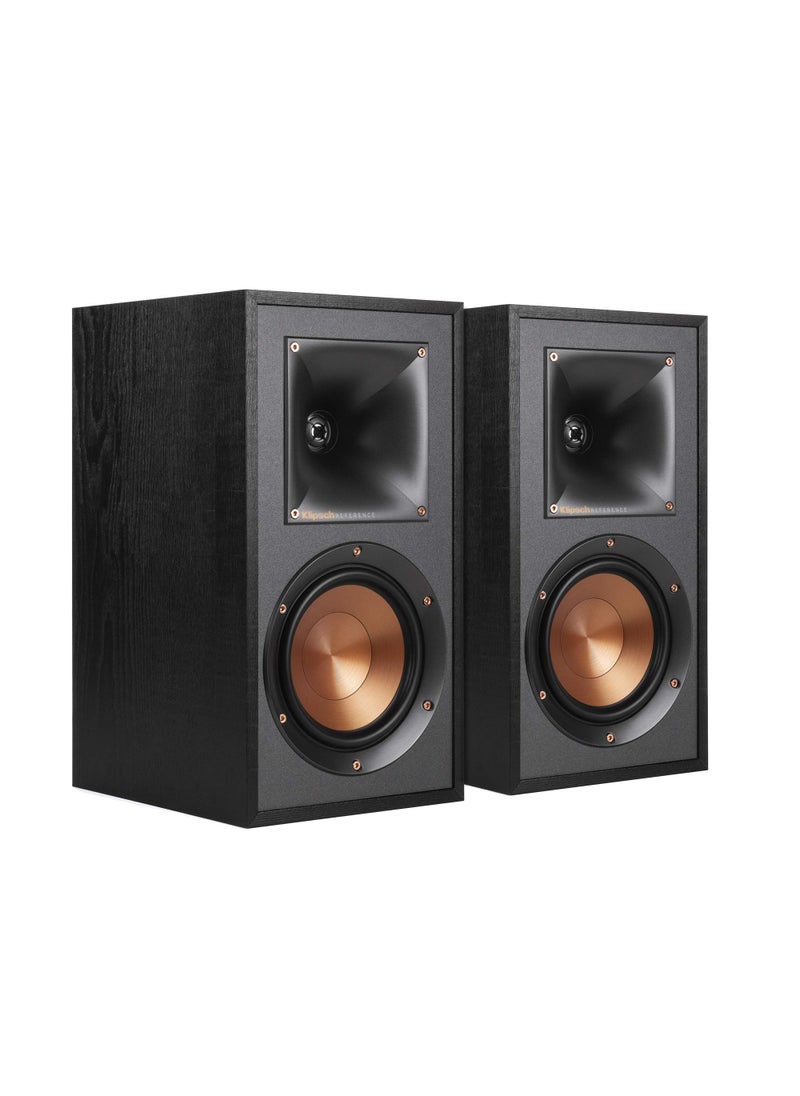 Klipsch Klipsch R-41M Powerful Detailed Bookshelf Home Speaker Set of 2 Black  - Image 1