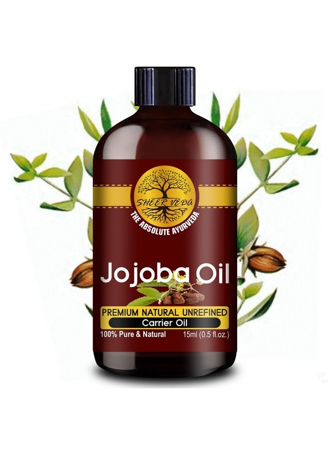 Sheer Veda - Pure And Organic Jojoba Oil For Hair Skin And Body (15 Ml (Pack Of 1)) - Image 1