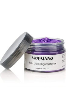 MOFAJANG Hair Wax Dye Styling Cream Mud, Natural Hairstyle Color Pomade, Washable Temporary, Purple  - Image 4