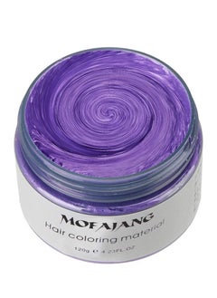 MOFAJANG Hair Wax Dye Styling Cream Mud, Natural Hairstyle Color Pomade, Washable Temporary, Purple  - Image 1