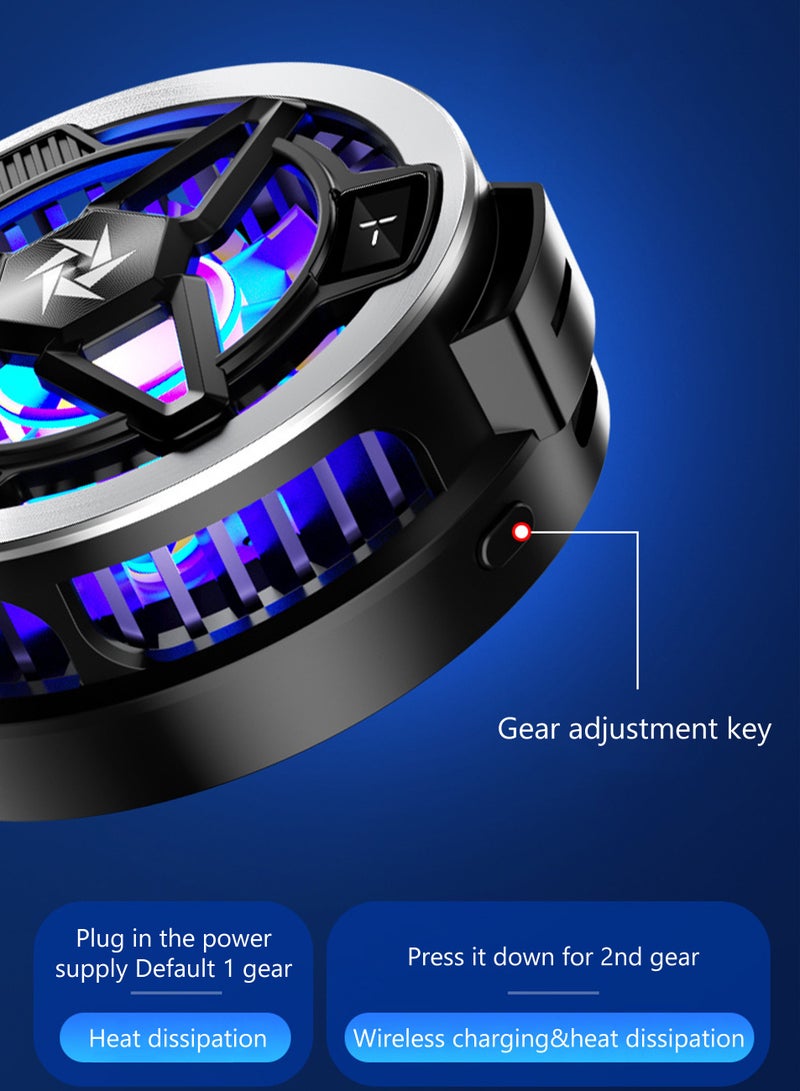 Magnetic Phone Cooler with Magnetic Charging, Portable Phone Cooling Fan, Universal Phone Fan Cellphone Radiator with RGB Light, Mini Phone Cooler  - Image 3