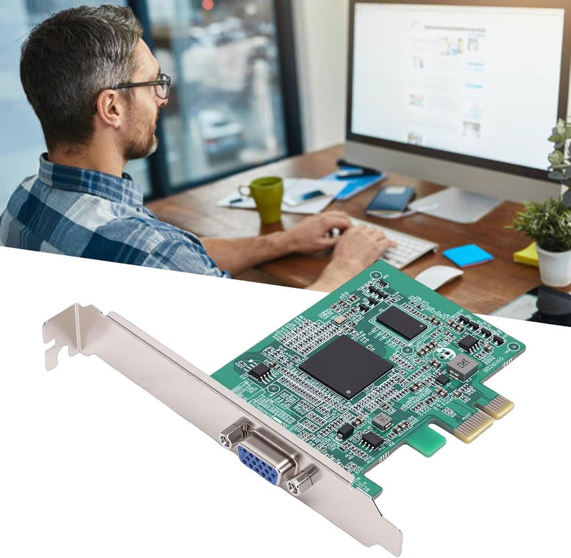 بطاقة رسومات ciciglow بسعة 512 ميجابايت من نوع PCIe، بطاقة فيديو VGA بدقة 64 بت متوافقة مع لوحات أم X99 وX79 وNAS وPCDN، ذات استهلاك منخفض للطاقة. - Image 3