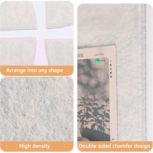 Climberty® 24Pcs Self-Adhesive Felt Bulletin Boards with 50 Push Pins, Semi-Circular Acoustic Wall Panels for Notice, Message & Home Office Decor (Light Camel-Khaki) - Image 4