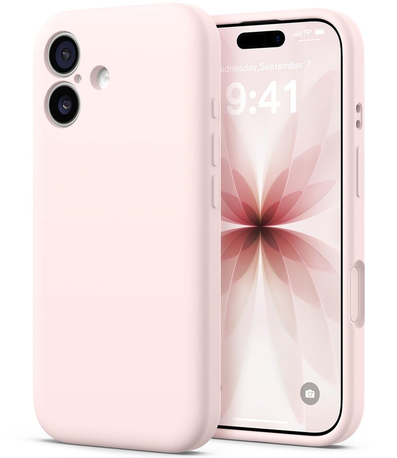 AOTESIER Compatible with iPhone 17 Case, Silicone Upgrade [Full Camera Protection][Integrated Camera Control Button] Shockproof Protective 17 Phone Case with Anti-Scratch Lining, Chalk Pink - Image 1