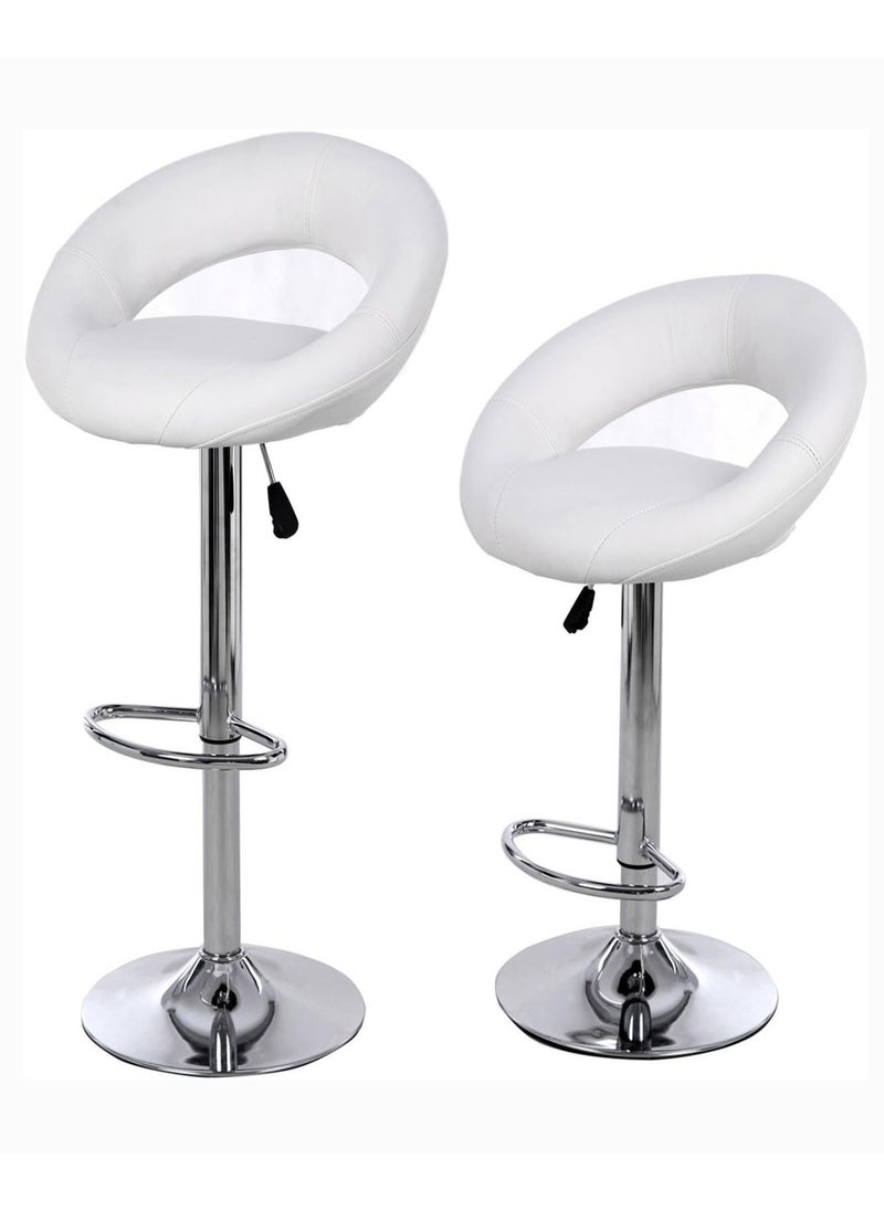Living SET OF 2 Modern Adjustable Counter Height Barstools  - Image 4