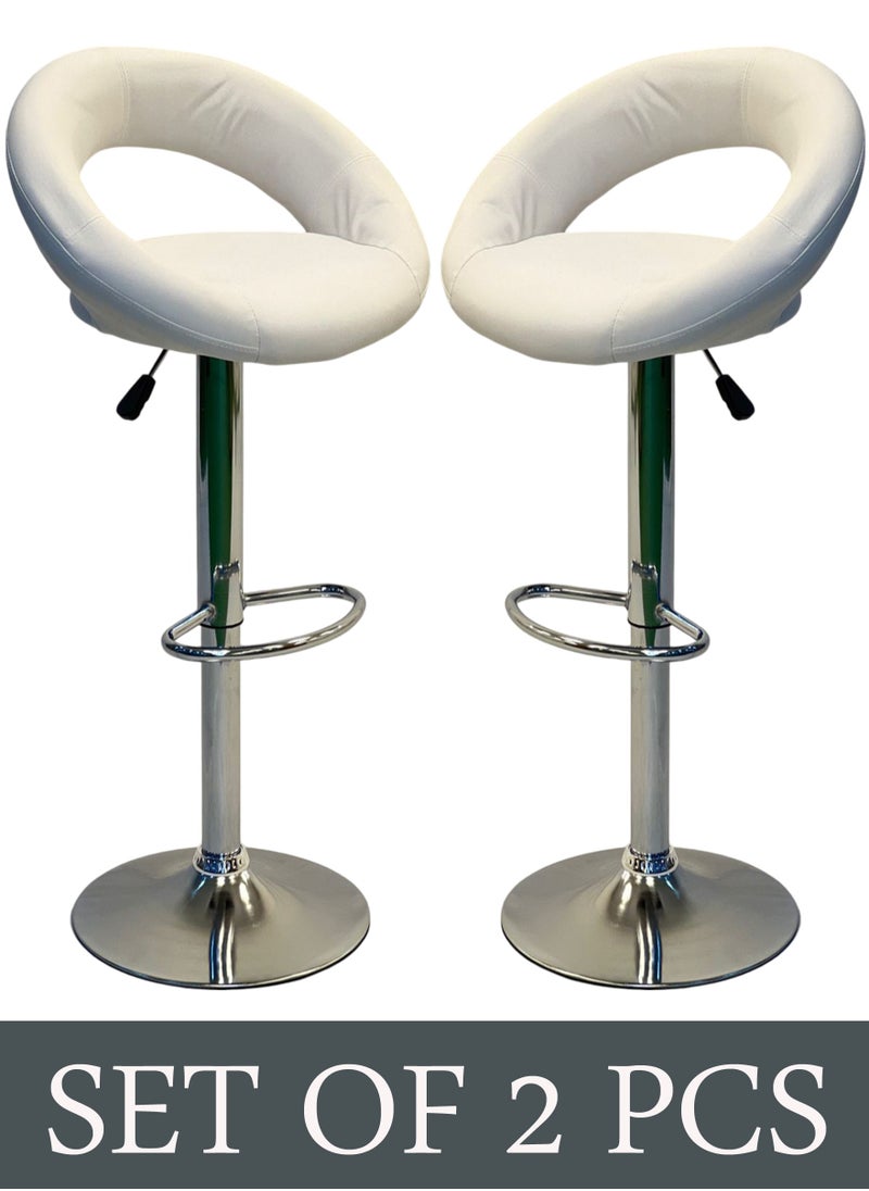 Living SET OF 2 Modern Adjustable Counter Height Barstools  - Image 2