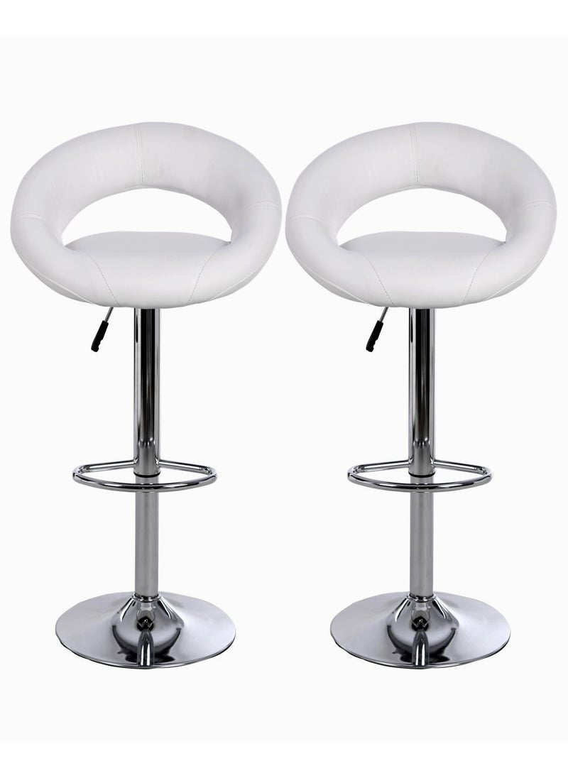 Living SET OF 2 Modern Adjustable Counter Height Barstools  - Image 5