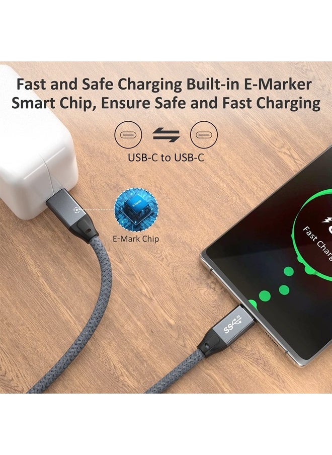 UseBean - USB C to USB C Cable 100W 0.6FT(2 Pack), USB 3.2 Gen 2X2 20Gbps Data Transfer Type-C Cable PD Fast Charging,4K Video Monitor Cord,for Thunderbolt 3/4 MacBook Pro, iPad Pro,Galaxy S21/S20 - Image 1