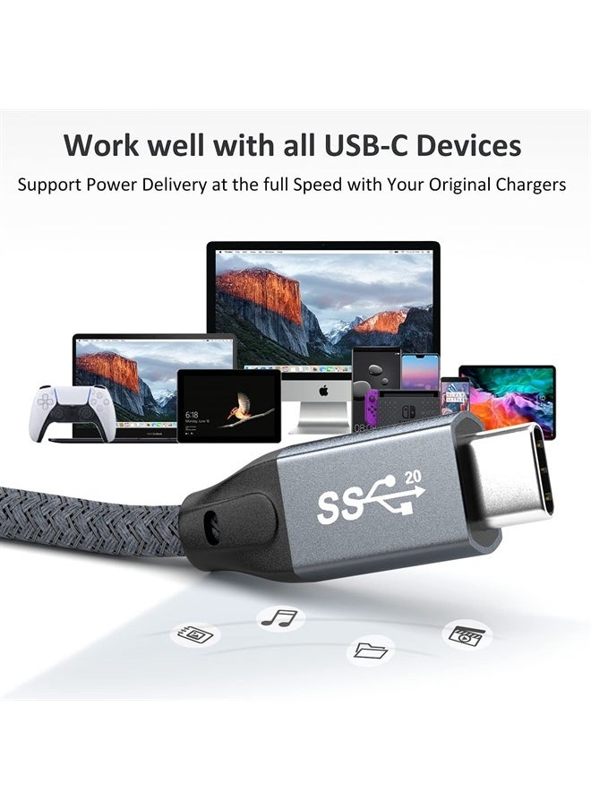 UseBean - USB C to USB C Cable 100W 0.6FT(2 Pack), USB 3.2 Gen 2X2 20Gbps Data Transfer Type-C Cable PD Fast Charging,4K Video Monitor Cord,for Thunderbolt 3/4 MacBook Pro, iPad Pro,Galaxy S21/S20 - Image 1