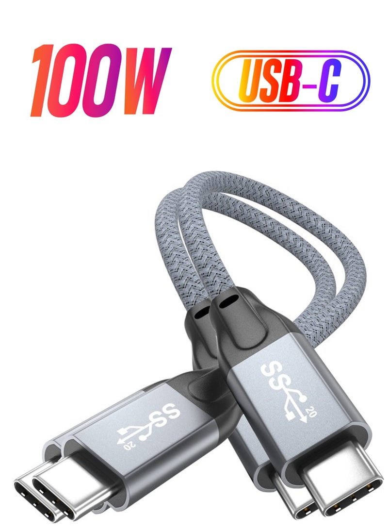 UseBean - USB C to USB C Cable 100W 0.6FT(2 Pack), USB 3.2 Gen 2X2 20Gbps Data Transfer Type-C Cable PD Fast Charging,4K Video Monitor Cord,for Thunderbolt 3/4 MacBook Pro, iPad Pro,Galaxy S21/S20 - Image 1