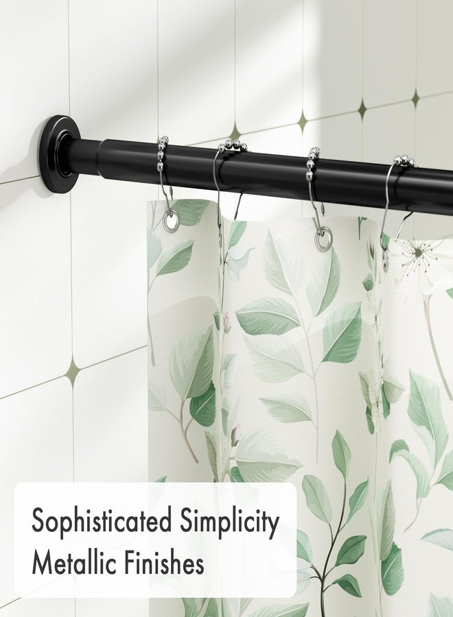 AmazerBath Spring Tension Shower Curtain Rod, 31-75 Inches Heavy Duty Tension Rod Rust Proof Bathroom Curtain Rod, Adjustable No Drill Easy Segmented Installation, Black - Image 4