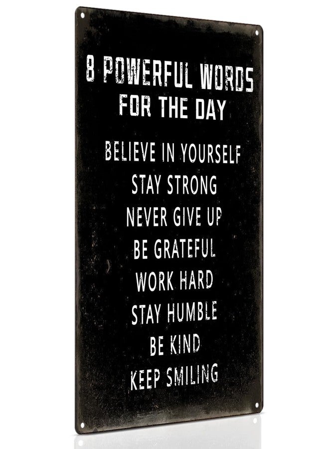 ALKB Inspirational Wall Art Metal Sign 8 x 12 Inch, Inspiring Positive Quotes Room Decor for Living Room Bedroom Classroom Gym, Motivational Wall Decor for Teen - Image 1