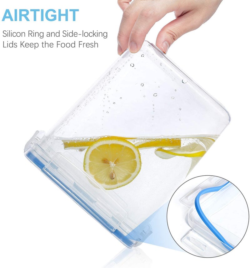 ENTITY Airtight Storage Container Set for Fridge BPA Free Airtight Plastic Container for Kitchen - 1300ml, Transparent (Pack of 4) - Image 3