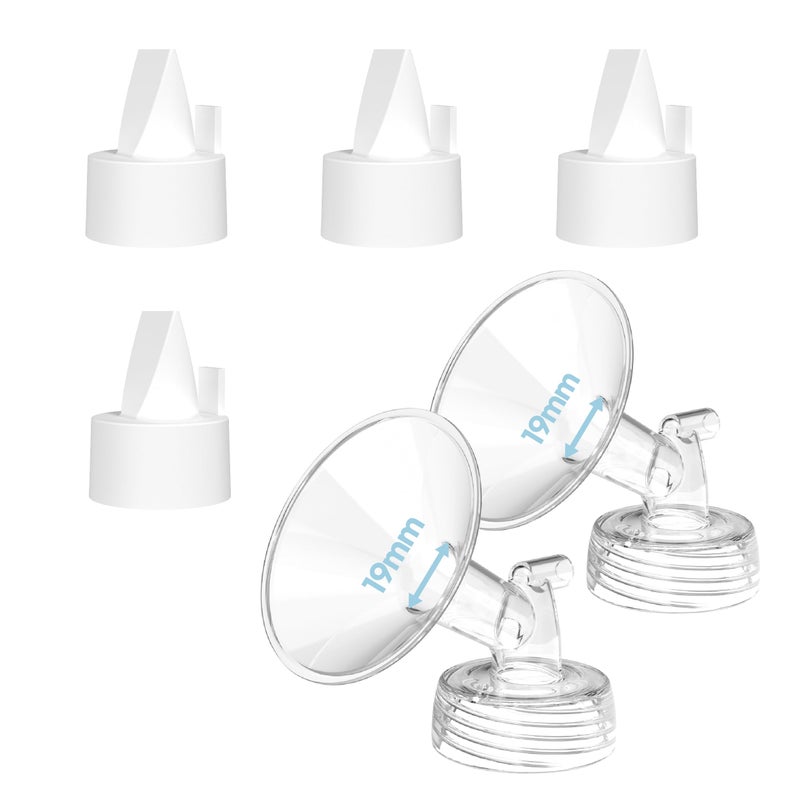 CubCare Flange Inserts for Spectra Spectra Replacement Pump Parts for S1S29 Plus Not Original Accessories Breast Pump Parts Include 2Pack 19MM Flanges and 4Pack Duckbill Valves - Image 3