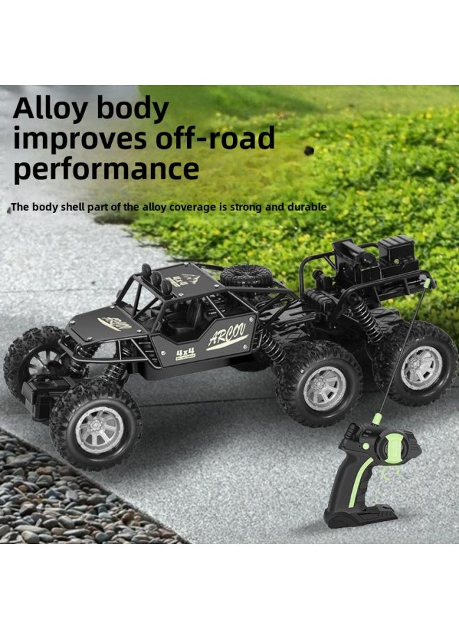 null - Oversized Remote Control Car Drift Off-road Vehicle Toy Four-wheel Drive Climbing Big Foot High Speed Racing Car Charging Car Toy-Color: Four-wheel Drive 6-wheel Off-road Remote Control Car (big Red)-Scale:Comes With 1 Set Of Rechargeable Batteries + Charging Cable - Image 1