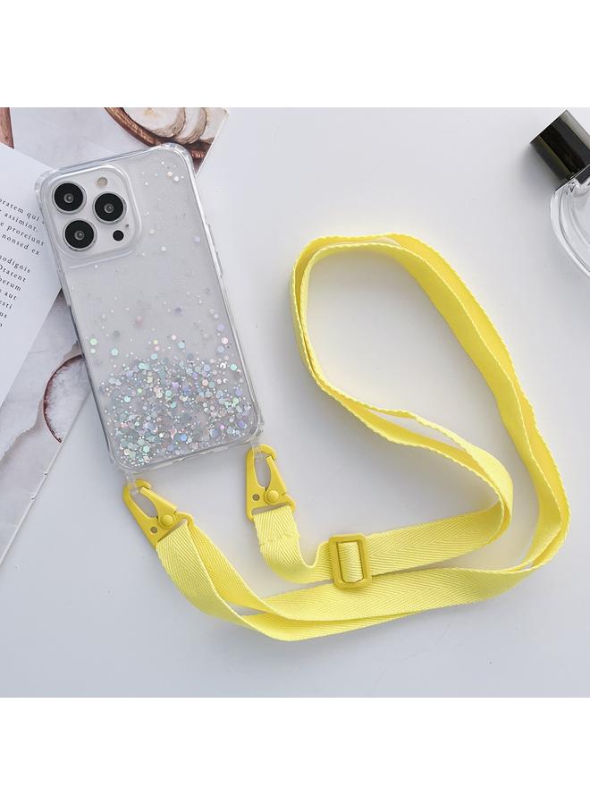 اس-توب جراب لهاتف iPhone 14 Pro Max مع حبل تثبيت لامع من الإيبوكسي وغطاء شفاف للهاتف - Image 1