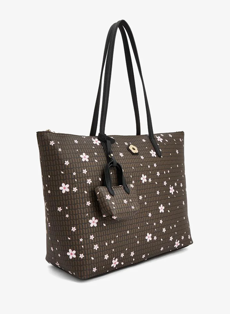 Missy Floral Print Tote Bag With Coin Pouch