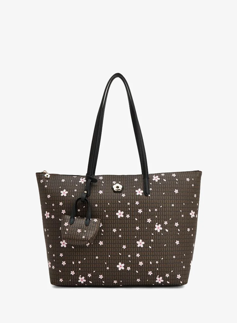 Missy Floral Print Tote Bag With Coin Pouch