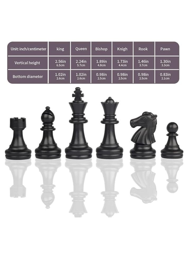 QSHOP - ® 3 in 1 Chess Board & Table & Whirlpool Magnetic Chess Pieces Set with Foldable/Portable Storage Board Traditional Game Educational Toys - Image 1