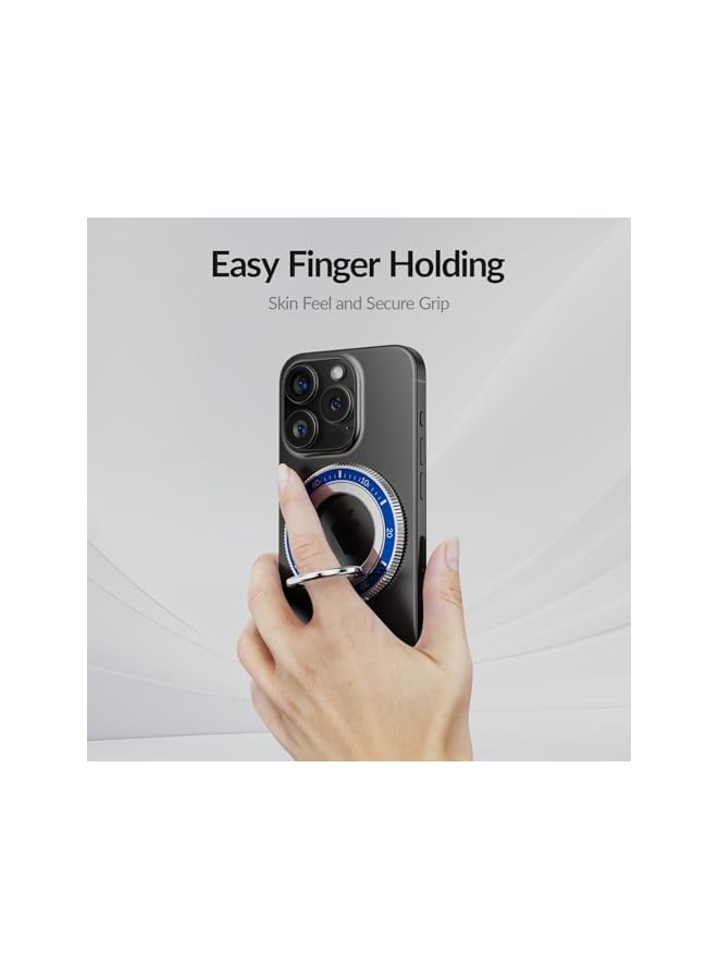 S-TOP Magnetic Phone Ring Holder, Decorative Grip Compatible For Mag/Safe, 360° Rotation Finger Stand Iphone 15,Galaxy S24 And More Phones - Image 2