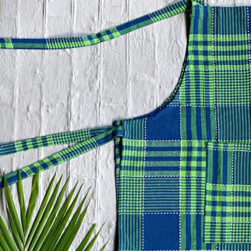 PIXEL HOME DECOR© New Cotton Kitchen Apron which has Ties With Centre Pocket with Strong and durable Cotton (Pack of 1) (MC3_G) - Image 3