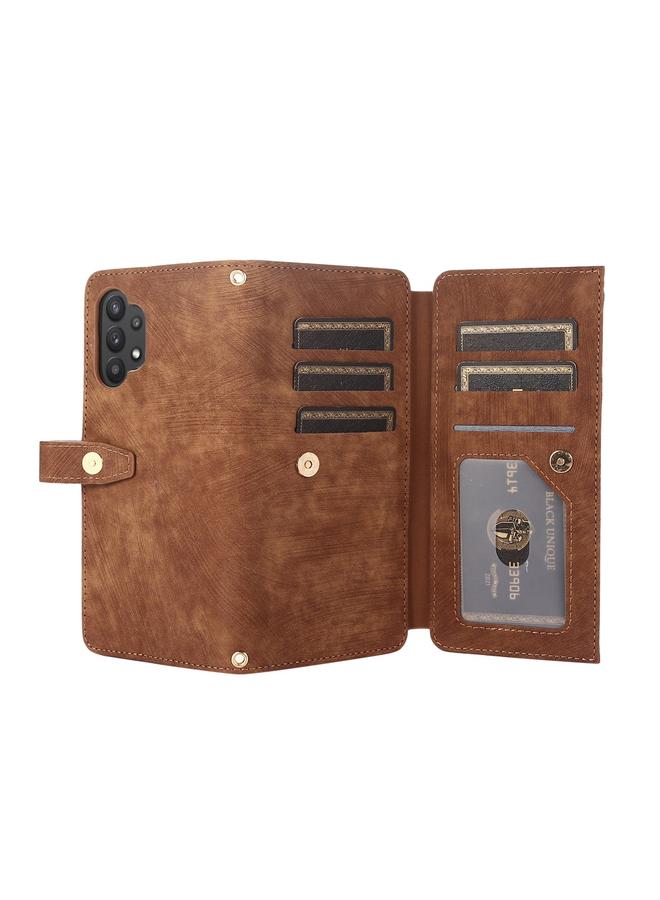 اس-توب جراب لهاتف Samsung Galaxy A32 4G Dream 9 - جراب هاتف جلدي بمحفظة وسحاب مع 9 بطاقات - Image 5