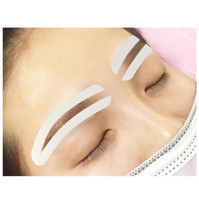 Generic Eyebrow airbrush sticker stencil disposable 6 pairs eyebrow tint stickers White transparent