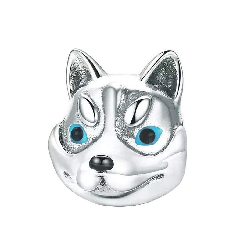 ABAOLA Dog Husky Charm 925 Sterling Silver French Bulldog Charm Puppy Pet Animal Charms for Dog Lovers