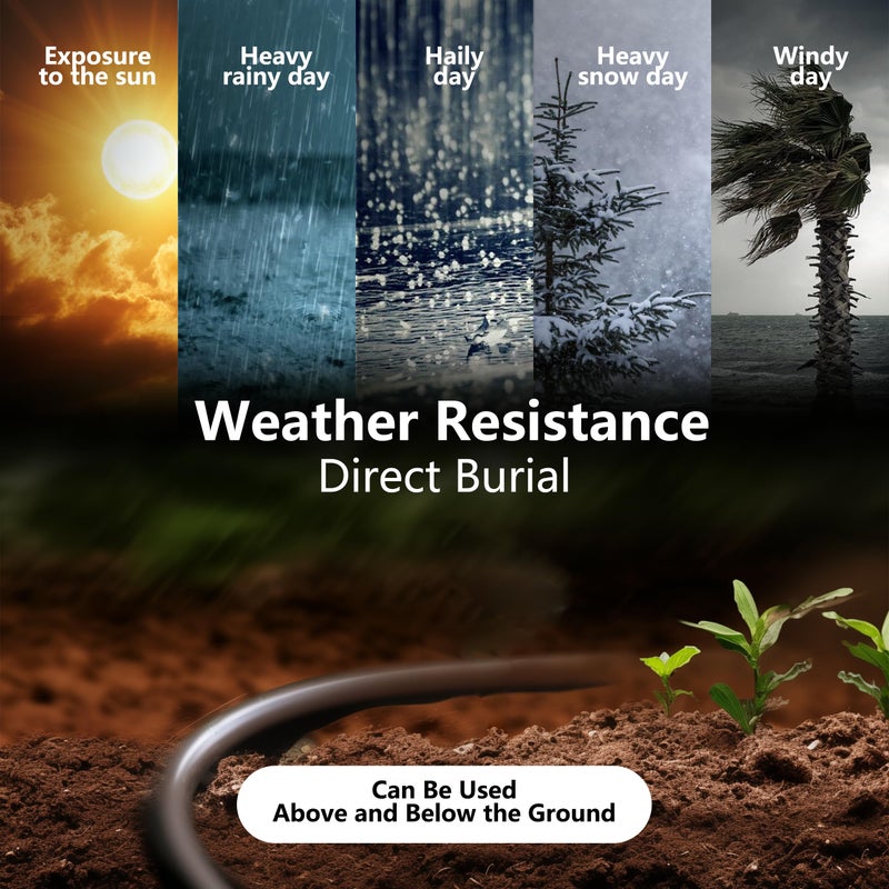 Jadaol Cat6 Outdoor Ethernet Cable 50ft, 24AWG 10Gbps Support Cat8/7 Network, Pure Copper, Direct Burial Waterproof Underground Anti-UV (1Ft 3Ft 5Ft 10Ft 15Ft 20Ft 30Ft 40Ft 50Ft 60Ft 75Ft 100Ft 150ft 200ft) - Image 4