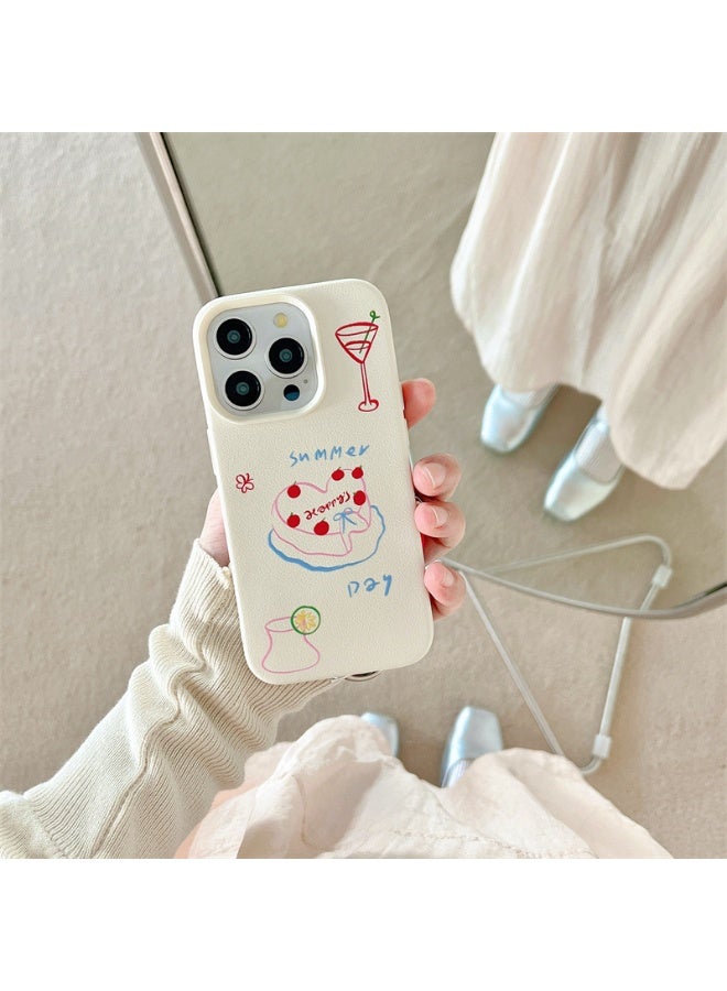 NIBEMINENT Simple Line Cake Protective TPU Case Cover For iPhone 15 Pro - Image 1