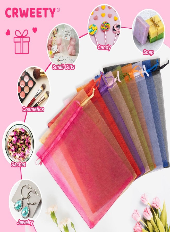 Crweety 50 Pcs, Organza Packaging Bags (Hot Pink, 3 x 4 Inch) - Image 4