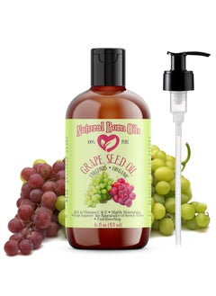 Natural Born Oils Grape Seed Oil 16oz Organic ColdPressed NutrientDense Deep Skin Nourishment Hair Revitalization