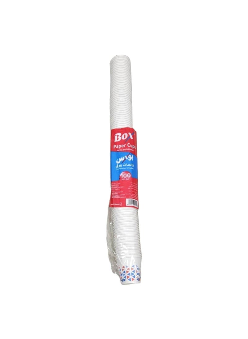 Box Paper Cups 2.5Oz x 100 Cups