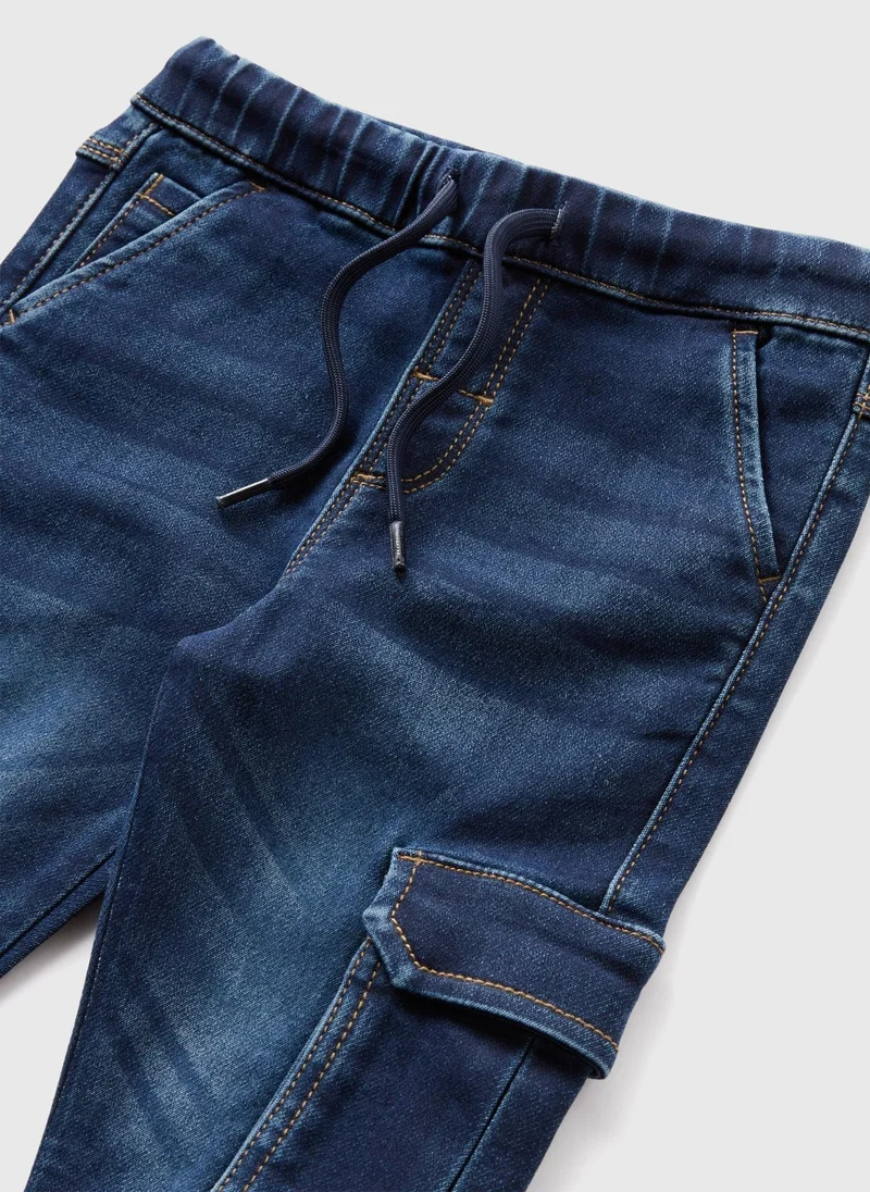 Matalan Boys Blue Cargo Jeans