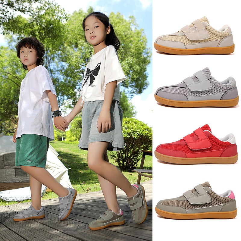 Outdoor Wide-Last Hiking Shoes For Boys And Girls, Lightweight Foot-Supporting Anti-Cut Hiking Shoes For Small And Medium-Sized Children, Barefoot Wide-Toe Sports Shoes - Image 2