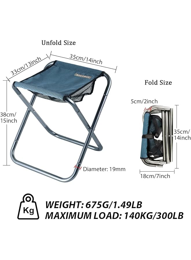 KASTWAVE Camping Folding Stool Portable Compact Chair For Fishing Bbq Picnic Outdoors Indoors Kitchen - Image 3