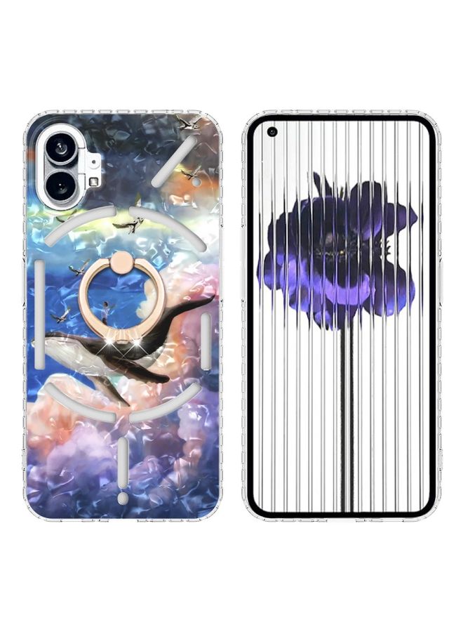 Case Cover For Nothing Phone 1 2.0mm Airbag Shockproof IMD TPU Phone Case with Ring Whale