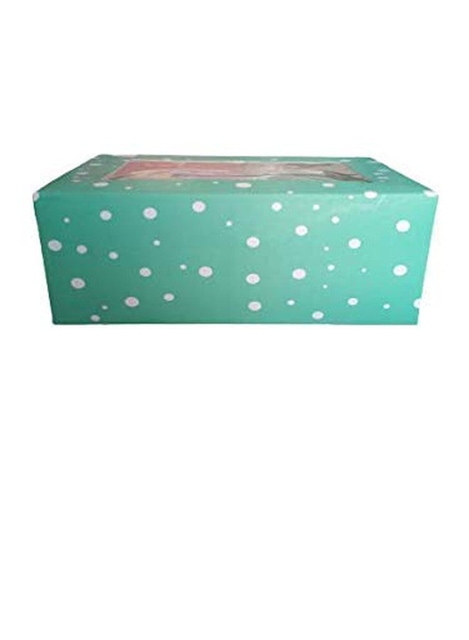 Bakerelation Cupcake Boxes for 6 Cupcakes- Pack of 10 Pieces, Green Dotted - Image 3