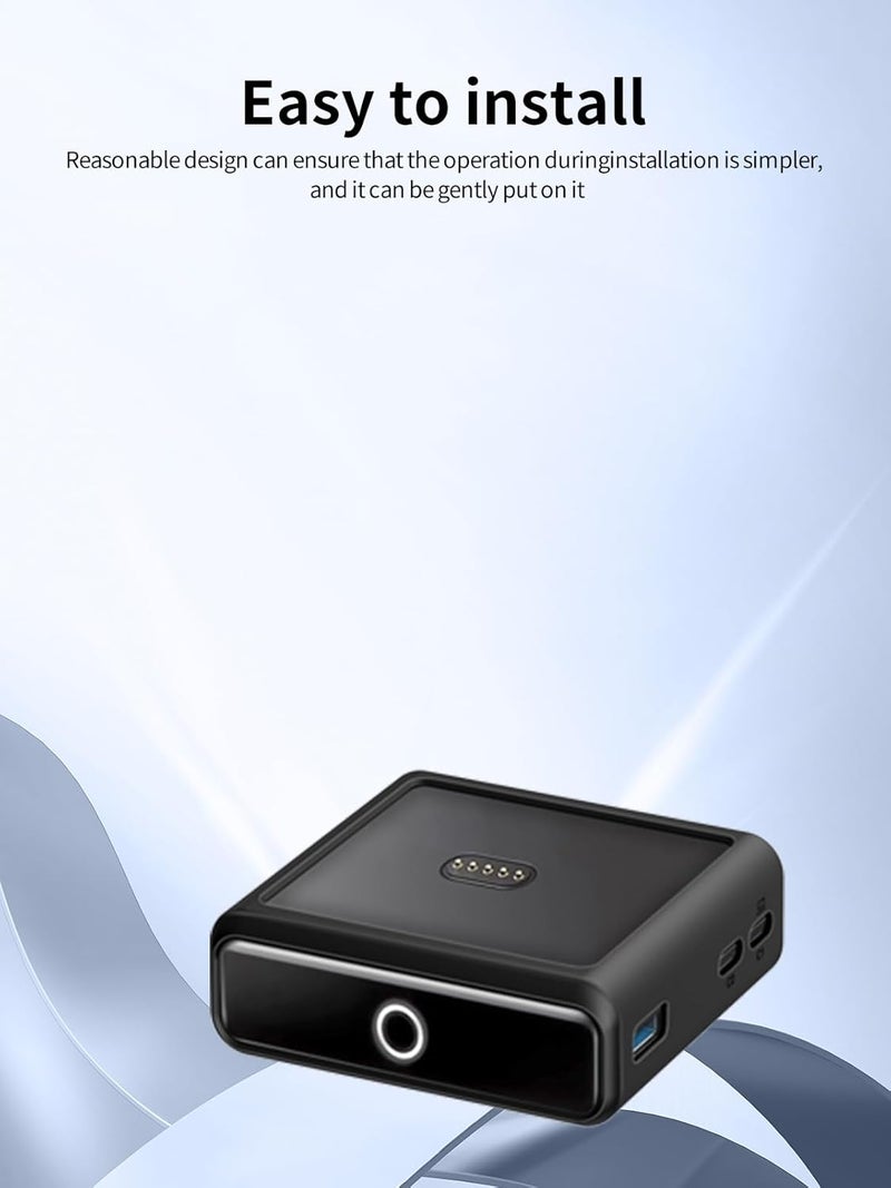 WUNIAK Case for Anker Charging Base(100W), Soft Silicone Protective Portable Scratch Shock Resistant Drop-Resistant，Black(no Power Bank Included) - Image 4