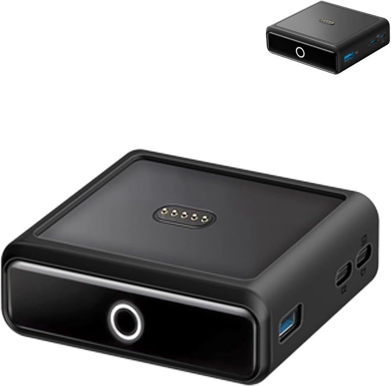 WUNIAK Case for Anker Charging Base(100W), Soft Silicone Protective Portable Scratch Shock Resistant Drop-Resistant，Black(no Power Bank Included) - Image 1