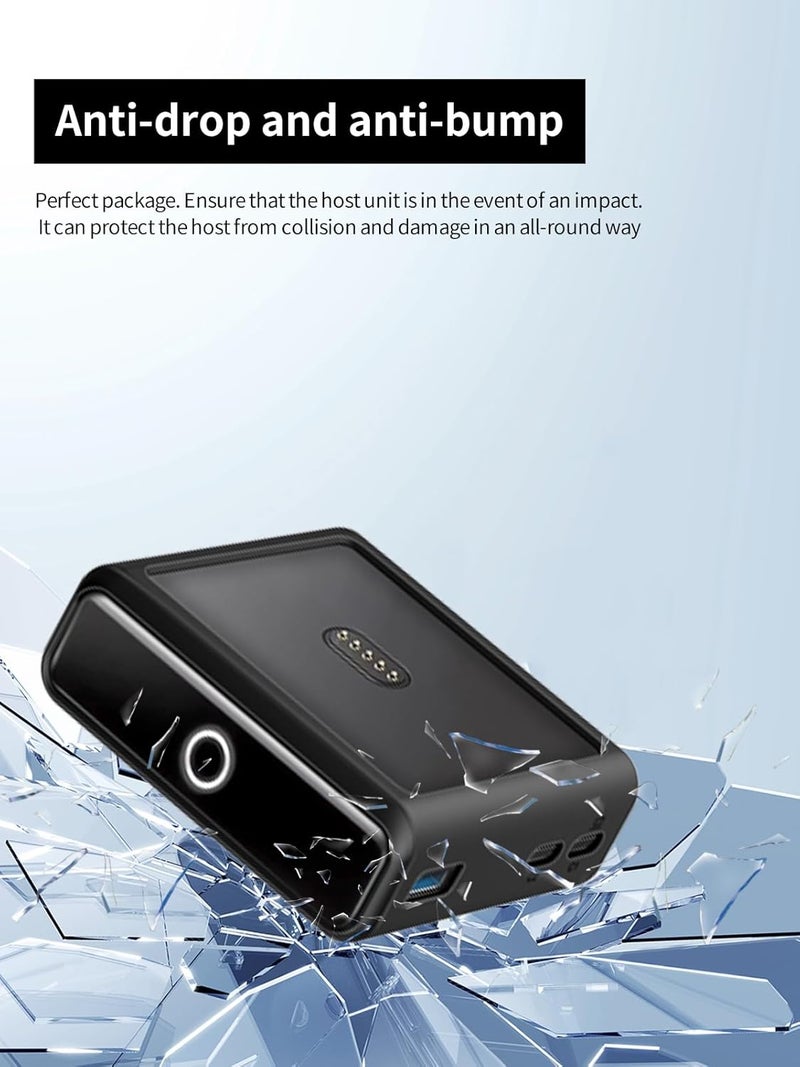 WUNIAK Case for Anker Charging Base(100W), Soft Silicone Protective Portable Scratch Shock Resistant Drop-Resistant，Black(no Power Bank Included) - Image 2