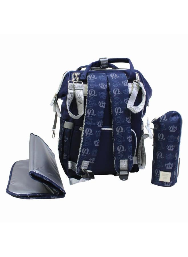 LeQueen Diamond 8th Special Edition Soft Waterproof Diaper Bag - Blue - Image 2