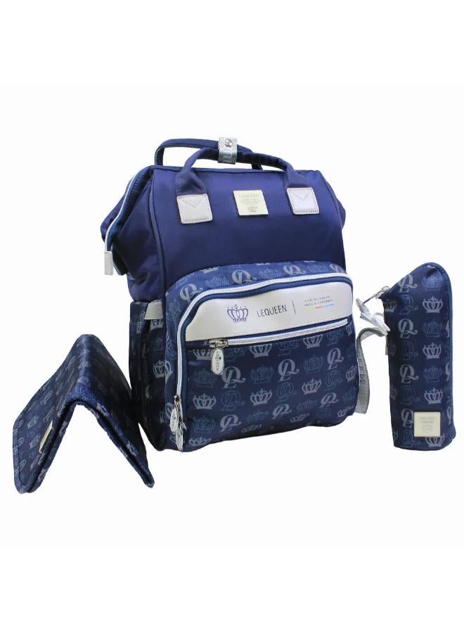 LeQueen Diamond 8th Special Edition Soft Waterproof Diaper Bag - Blue - Image 1
