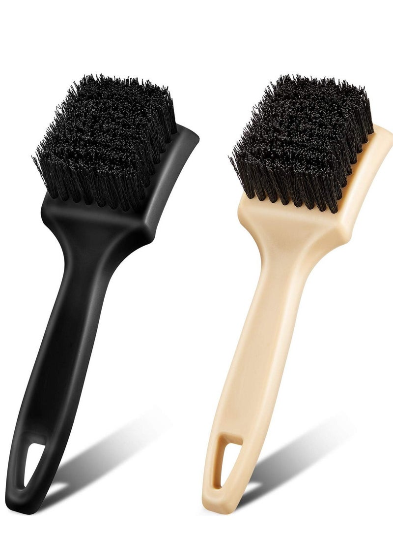 SYOSI 2 Pieces Car Carpet Upholstery Claaaaaaeaner Brush Car Wheel and Tires Brush Car Detailing Brushes Car Wash Accessories Scrub Brush for Car Interior, Home, Couch, Stain Remover - Image 1