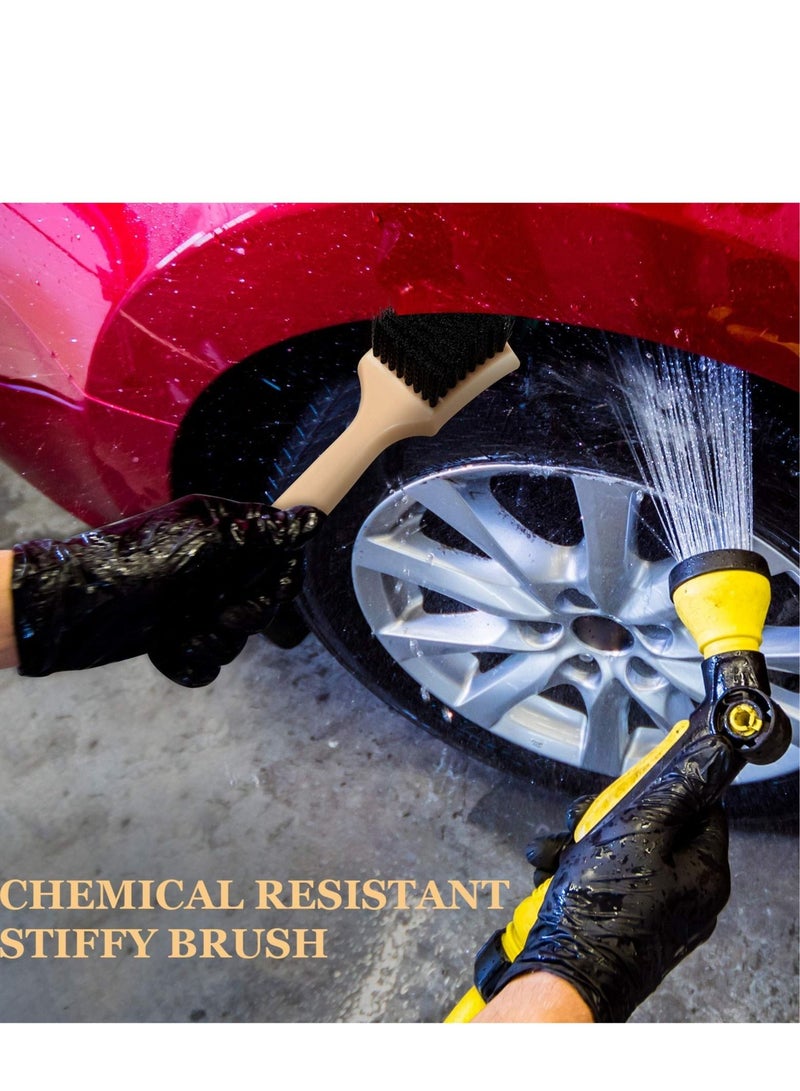 SYOSI 2 Pieces Car Carpet Upholstery Claaaaaaeaner Brush Car Wheel and Tires Brush Car Detailing Brushes Car Wash Accessories Scrub Brush for Car Interior, Home, Couch, Stain Remover - Image 5