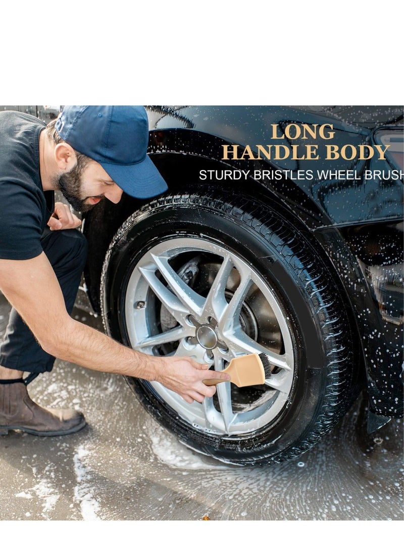 SYOSI 2 Pieces Car Carpet Upholstery Claaaaaaeaner Brush Car Wheel and Tires Brush Car Detailing Brushes Car Wash Accessories Scrub Brush for Car Interior, Home, Couch, Stain Remover - Image 4